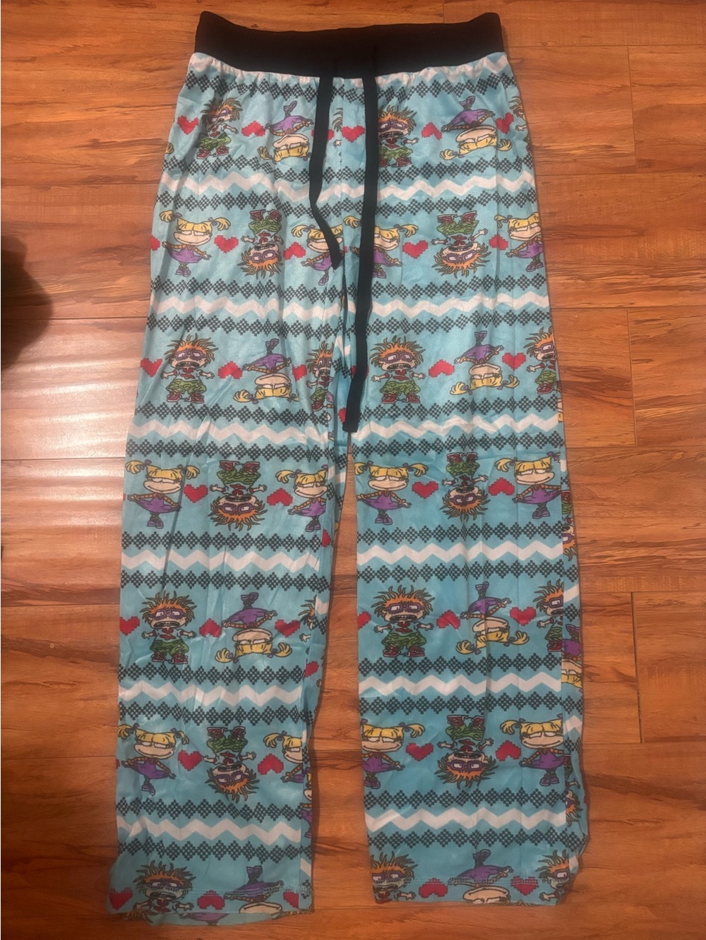 Rugrats Nickelodeon Aqua Character-Print women’s small Pajama Bottoms